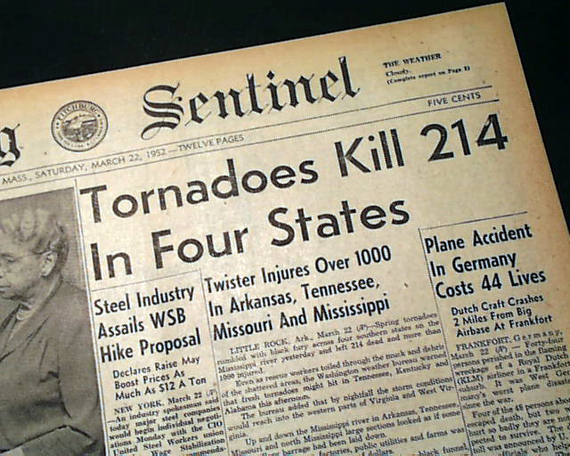 DIERKS AR Arkansas Tornadoes Outbreak1952 Old Newspaper eBay