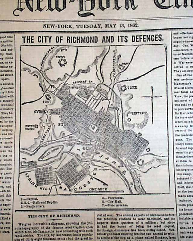 Map of the capital of the Confederacy...