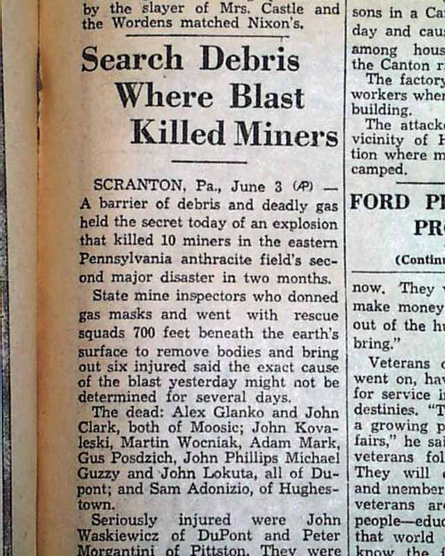 Tennessee Bill Of Sale >> 1938 Avoca, Pennsylvania coal mine disaster... - RareNewspapers.com Tennessee Bill Of Sale >> 1938 Avoca, Pennsylvania coal mine disaster... - RareNewspapers.com