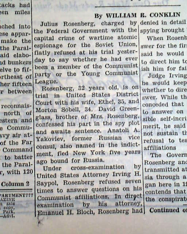 Julius And Ethel Rosenberg Trial. Rosenberg#39;s trial.