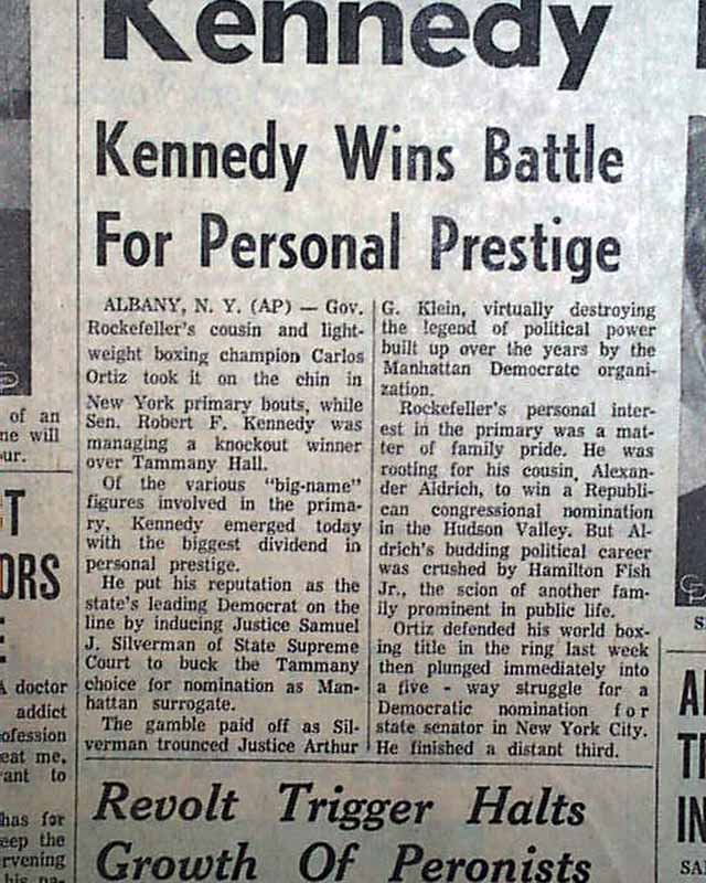 Robert Kennedy wins election...