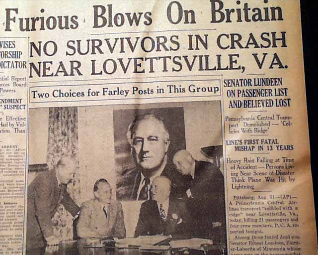 1940 Lovettsville air disaster...