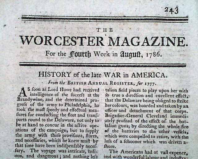 Interesting, shortlived 1700's magazine... Article by Ben Franklin