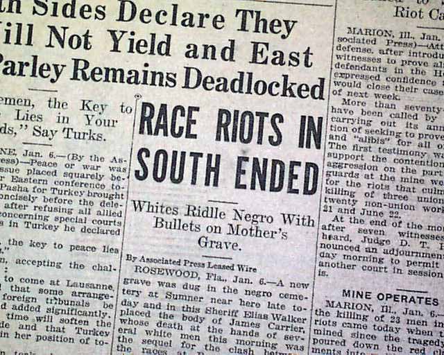 Rosewood massacre aftermath picture