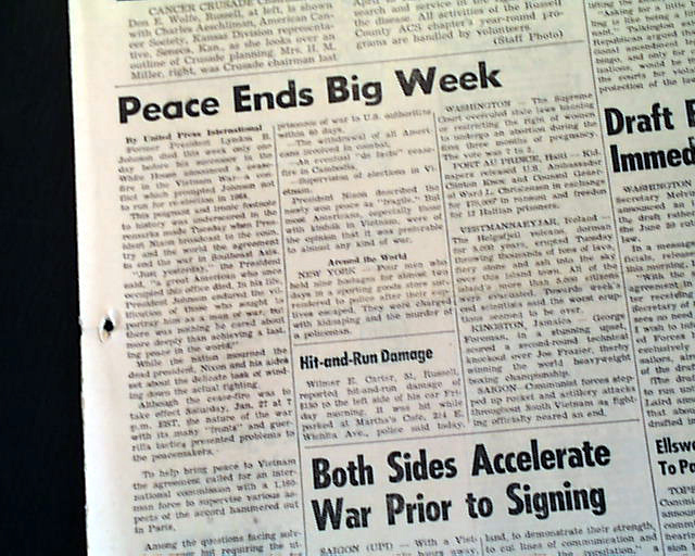 When Was The Paris Peace Accords Signed