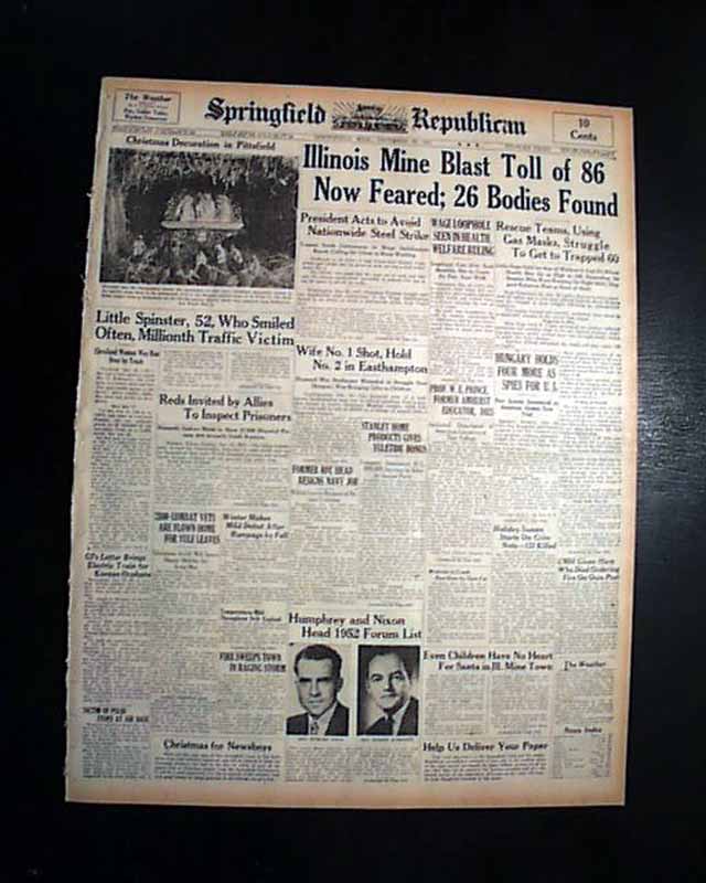 1951 West Frankfort, Illinois mine disaster...