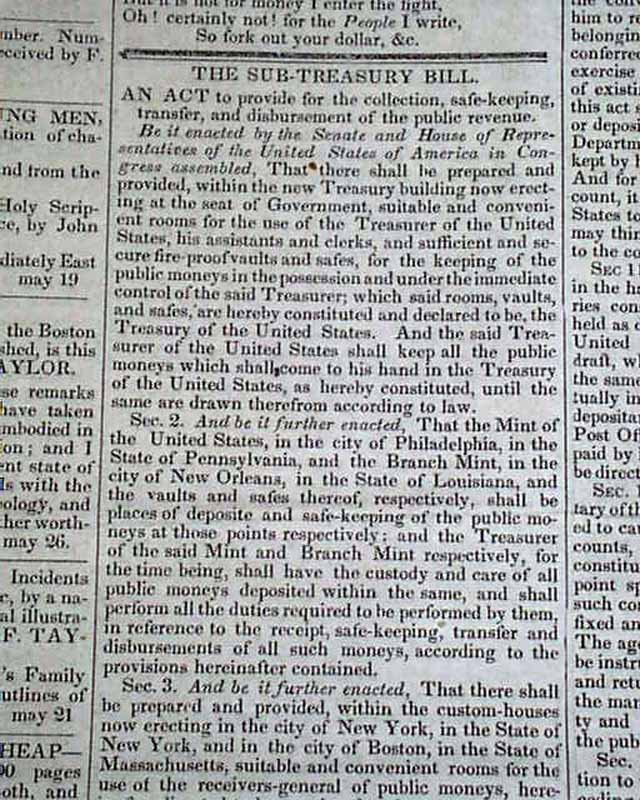 Martin Van Buren Act 1840....