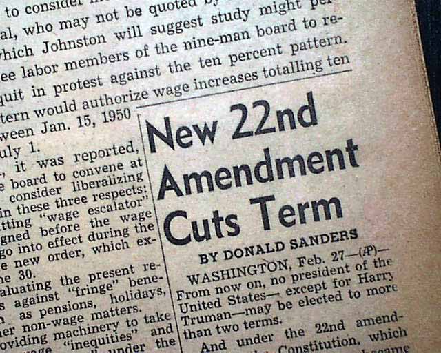 22nd-amendment-presidential-term-rarenewspapers